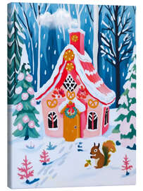 Canvas-taulu Pink Gingerbread House - Taika Tori