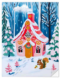 Wandsticker Rosa Lebkuchenhaus