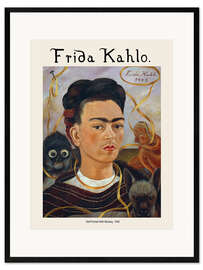 Ingelijste kunstdruk Self-Portrait with Small Monkey, 1945 III
