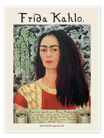 Wall print Self-Portrait With Loose Hair, 1947 II - Frida Kahlo