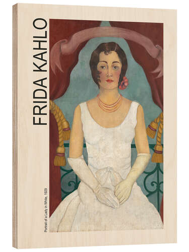 Quadro de madeira Portrait of a Lady in White, 1929 I