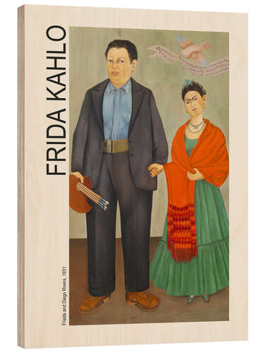 Obraz na drewnie Frida and Diego Rivera, 1931 II