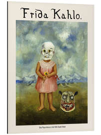 Aluminium print She Plays Alone or Girl With Death Mask II