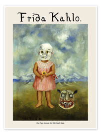 Wall print She Plays Alone or Girl With Death Mask II - Frida Kahlo