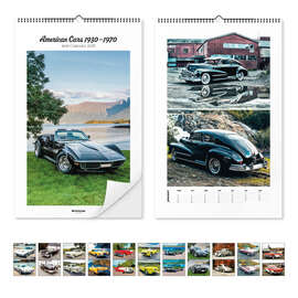 Wall print American Cars Calendar 2025 - American Cars 1920 - 2020