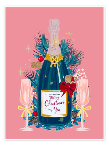 Juliste Christmas Champagne