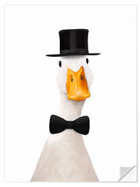 Autocolante decorativo Duck gentleman - Valeriya Korenkova