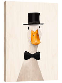 Tableau en bois Duck gentleman - Valeriya Korenkova