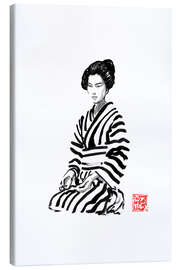 Leinwandbild Gestreifte Geisha - Péchane