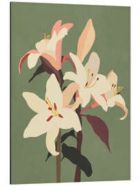 Quadro em alumínio White Lilies - ThingDesign