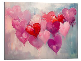 Gallery print Valentines Day Red Pink Hearts I