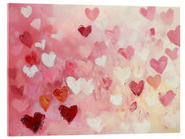 Cuadro de metacrilato Red and Pink Hearts on Valentine's Day II