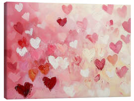 Stampa su tela Red and Pink Hearts on Valentine's Day II