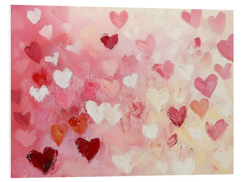 Obraz na PCV Red and Pink Hearts on Valentine's Day II
