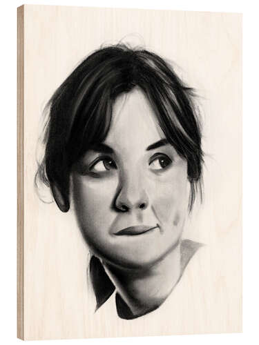 Wood print Glance of Curiosity