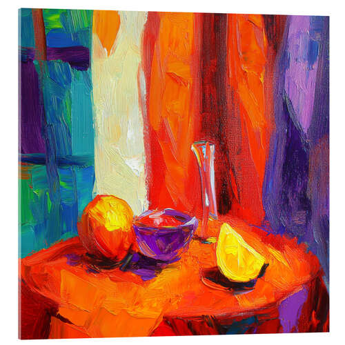 Tableau en verre acrylique Still life in orange