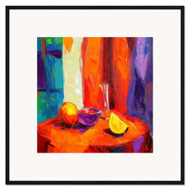 Impresión de arte enmarcada Still life in orange
