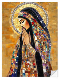 Vinilo para la pared Praying Holy Mary with Jewels - DejaReve