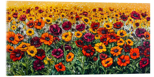 Tableau en verre acrylique Dream flower field