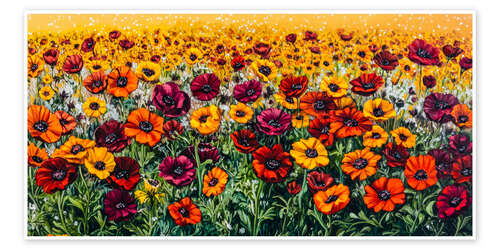 Poster Dream flower field