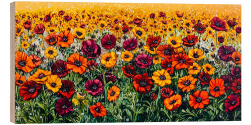 Quadro de madeira Dream flower field