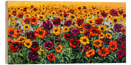 Wood print Dream flower field