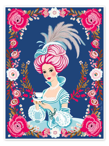 Poster Marie Antoinette invites you to tea