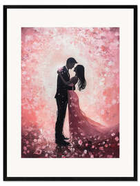 Impression artistique encadrée Valentines Day Romantic Couple