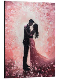 Magnettafel Romantisches Paar am Valentinstag