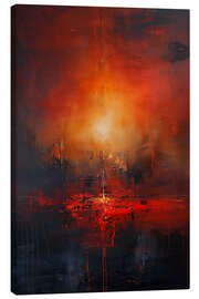Leinwandbild Feuerrotes Abstrakt - Michael artefacti