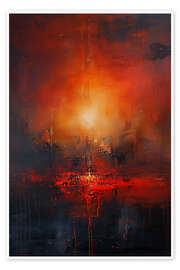 Wandbild Feuerrotes Abstrakt - Michael artefacti