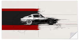 Wandsticker Sportwagen