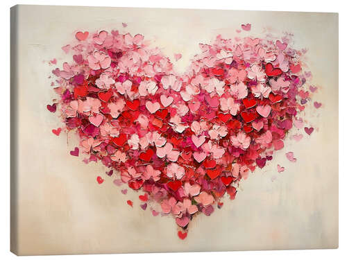 Tableau sur toile Red Hearts for Valentine's Day