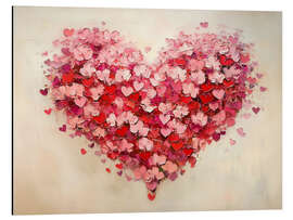Magnettafel Rote Herzen für Valentinstag