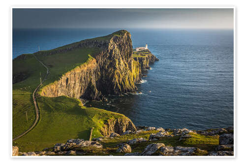 Poster Neist Point Leuchtturm auf Skye, Schottland