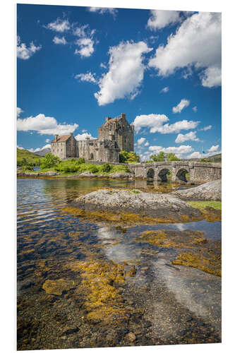 Foam board print Eilean Donan Castle on Loch Alsh, Scotland