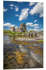 Foam board print Eilean Donan Castle on Loch Alsh, Scotland