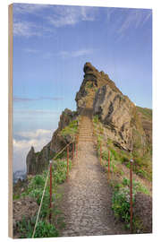 Wood print Stairway to Heaven on Madeira