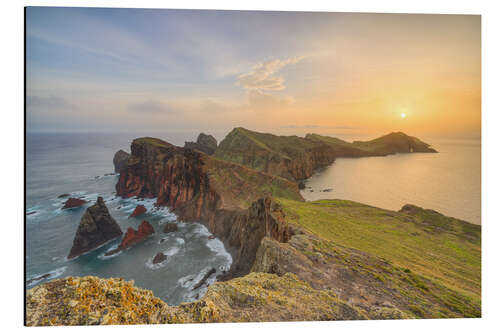 Aluminium print Madeira Point of St. Lawrence at Sunrise
