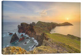 Canvas print Madeira Point of St. Lawrence at Sunrise - Michael Valjak