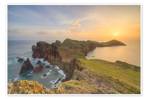 Poster Madeira Point of St. Lawrence at Sunrise