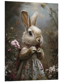 PVC print Victorian rabbit in dress