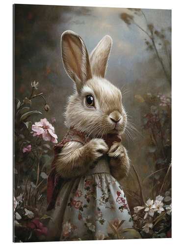 Gallery print Victorian rabbit in dress