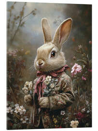 Acrylic print Victorian rabbit in jacket