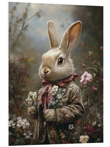 Cuadro de PVC Victorian rabbit in jacket