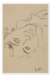 Obraz Tête renversée, Upside Down Head, 1906 - Henri Matisse