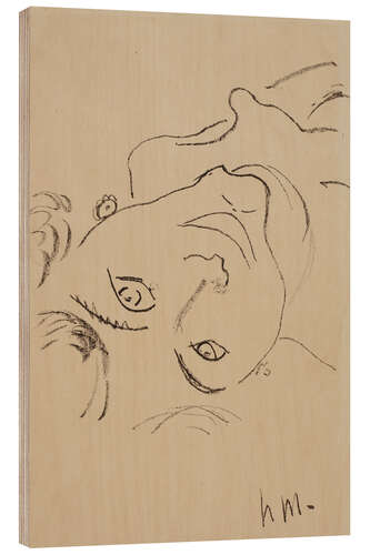 Wood print Tête renversée, Upside Down Head, 1906