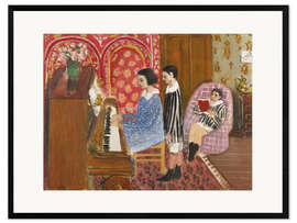 Gerahmter Kunstdruck Die Klavierstunde, 1923