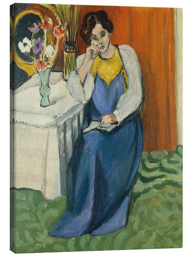 Obraz na płótnie Reading Lady in Blue, 1919