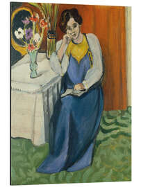 Magnettafel Lesende Dame in blau, 1919